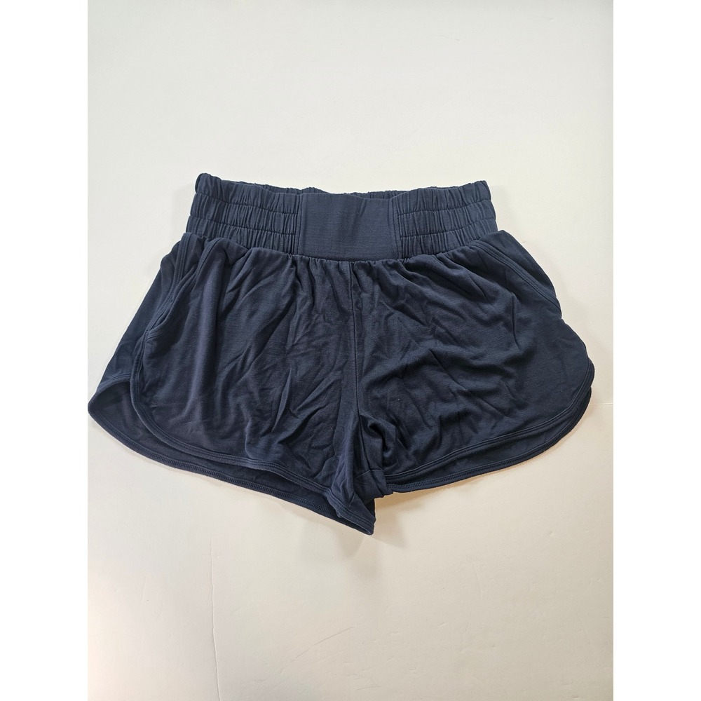 Fabletics Activewear Shorts Womens S Navy Blue Smocked Waist Athletic Workout